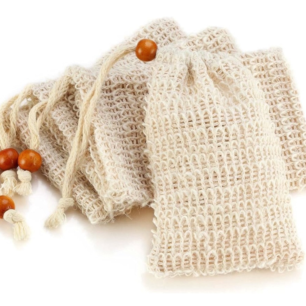 Set of 4 - Soap Loofah Pouch